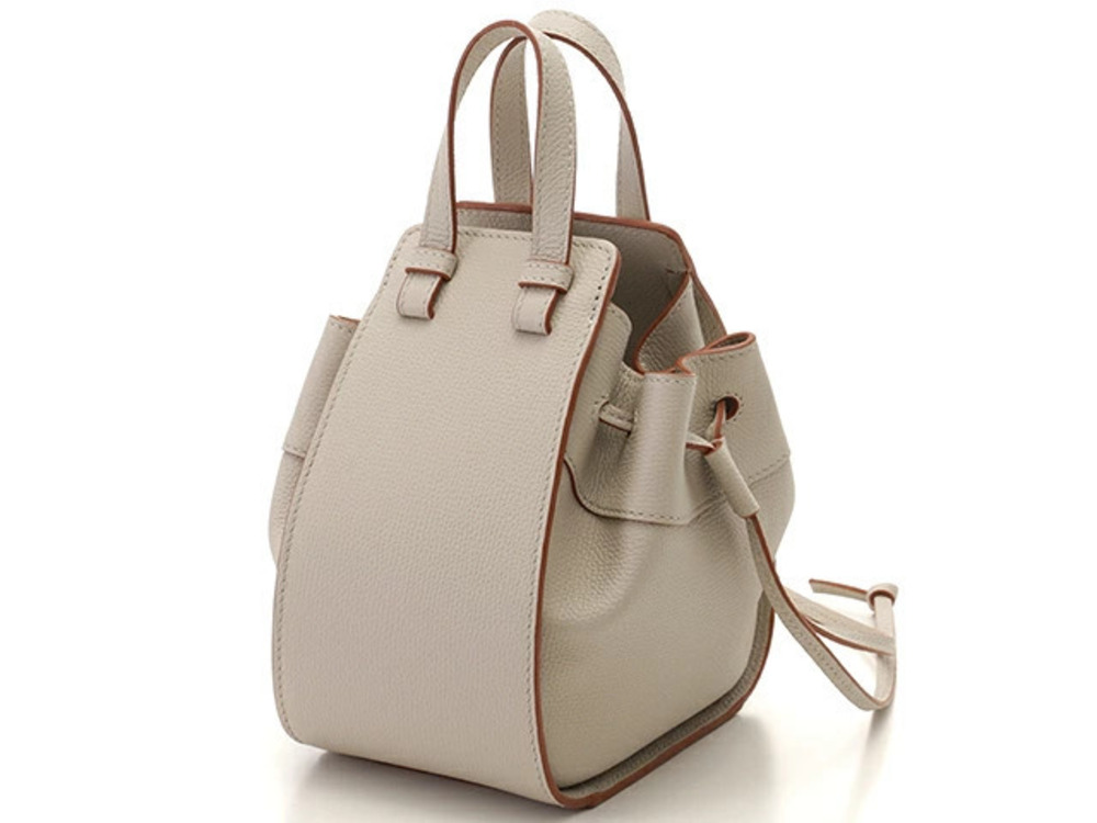 Loewe Calfskin Drawstring Gray Bag Hammock Gray